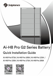 Solplanet Ai-HB Pro G2 Series Quick Installation Manual