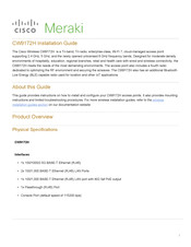 Cisco Meraki CW9172H Installation Manual