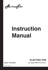 Alpha Fan TB-AD05/B Instruction Manual