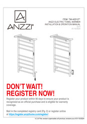 Anzzi TW-AZ012 Series Installation & Operation Manual