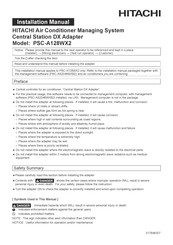 Hitachi PSC-A128WX2 Installation Manual