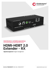 Kindermann HDMI-HDBT 2.0 Extender-RX Commissioning And Operating Instructions