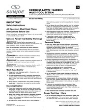 SNOWJOE Sunjoe GTS4002C Operator's Manual