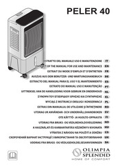 Olimpia splendid PELER 40 Manual For Use And Maintenance