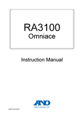 A&D RA3100 Omniace Instruction Manual