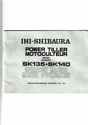 IHI Shibaura SK-140 Operation Manual