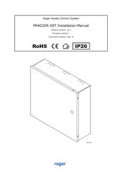Roger PR402DR-SET Installation Manual