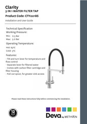 Methven Deva Clarity CTY001BS Installation And User Manual