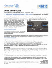 Kinesis KB620 series Quick Start Manual
