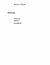 Tektronix TWD 120 Reference Manual