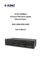 Planet Networking & Communication GSW-1600S User Manual