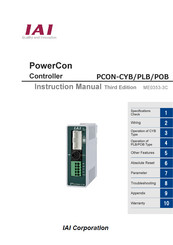 IAI PowerCon PCON-PLB Instruction Manual