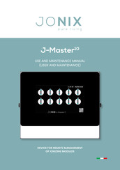 Jonix J-Master10 Use And Maintenance Manual