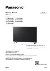 Panasonic TV-65W70BP Owner's Manual