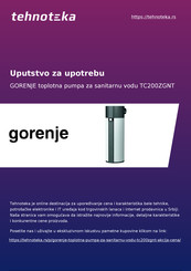 Gorenje TC 200 Instructions For Use Manual