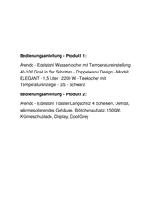 ARENDO 304583 User Manual