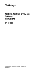 Tektronix THM560 Instructions Manual