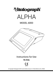 Vitalograph alpha 6000 Instructions For Use Manual