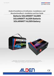 ALDEN SOLARWATT BA-100 Installation And User Manual