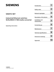 Siemens SIMATIC NET SCALANCE X-101-1 Operating Instructions Manual
