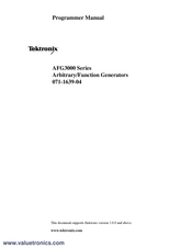 Tektronix AFG3000 Series Programmer's Manual
