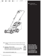 Mac allister TTI1142LWM Original Instructions Manual