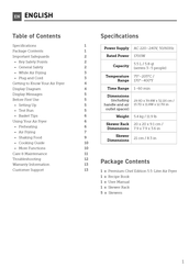 Cosori CP158-AF-RXB Manual
