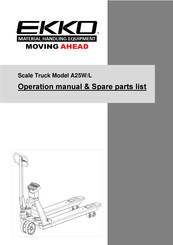 EKKO A25L Operation Manual & Spare Parts List