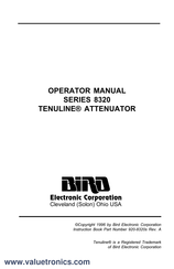 Bird Electronic TENULINE 8323 Operator's Manual