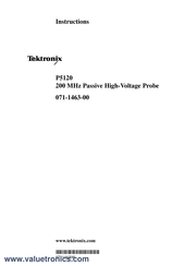 Tektronix P5120 Instructions Manual