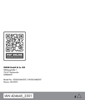 Auriol HG06544B-DCF Operation And Safety Notes