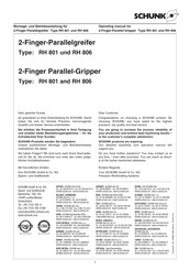 SCHUNK RH 806 Operating Manual