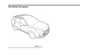 MG MOTOR ZS Hybrid+ Owner's Manual