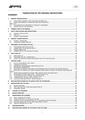 Smeg 8017709331627 Translation Of The Original Instructions