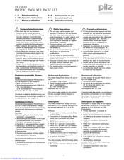 Pilz PNOZ/X2/24V Operating Instructions Manual