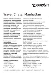 DURAVIT Circle CE1070 004 Instructions For Mounting And Use