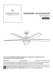 Fanimation TorchAire FPD8564BN Manual