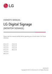 LG 55UL3J-N Owner's Manual