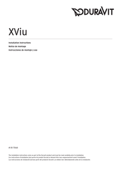 DURAVIT XViu XV70480B2B2 Installation Instructions Manual