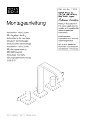 Dornbracht IMO 20 713 670-93 Installation Instructions Manual