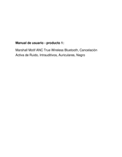 Marshall Amplification MOTIF A.N.C. Full User Manual