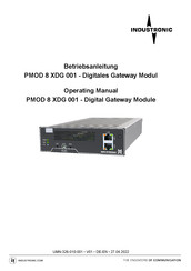 Industronic PMOD 8 XDG 001 Operating Manual