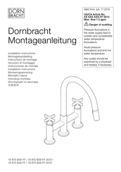 Dornbracht 19 870 809 0010 Series Installation Instructions Manual