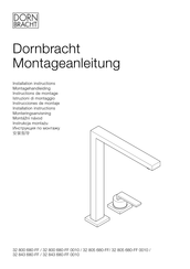 Dornbracht 32 800 680 Series Installation Instructions Manual