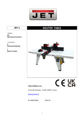 Jet JRT-1 Operating Instructions Manual