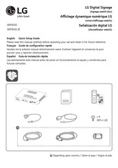 LG WP600-B Quick Setup Manual