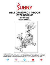 Sunny Health & Fitness BELT DRIVE PRO II User Manual