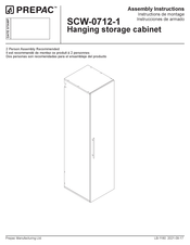 Prepac SCW-0712-1 Assembly Instructions Manual
