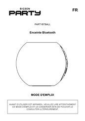 Bigben PARTYBTBALL Operating Instructions Manual