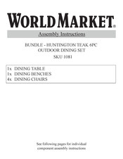 World Market HUNTINGTON 1081 Assembly Instructions Manual